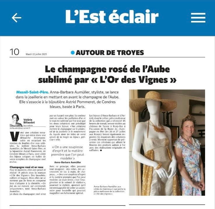 Article L'Est Eclair - Juillet 2025